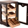 Buy 3 tier glass cabinet humidor - Buy large humidor